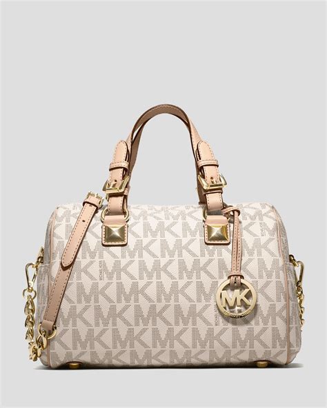 michael kors chain satchel signature bag|michael kors grayson satchel small.